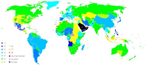 Age Of Consent Laws For Sex Worldwide 2006 Full Size