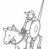 Quijote Mancha Jugar sketch template