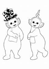 Teletubbies Coloring Pages Laa Dipsy Hat Getcolorings Printable Color sketch template