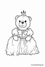 Bear Build Coloring Pages Princess Printable Adults Kids sketch template
