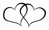 Hearts Clipart Intertwined Clip Cliparts Library sketch template