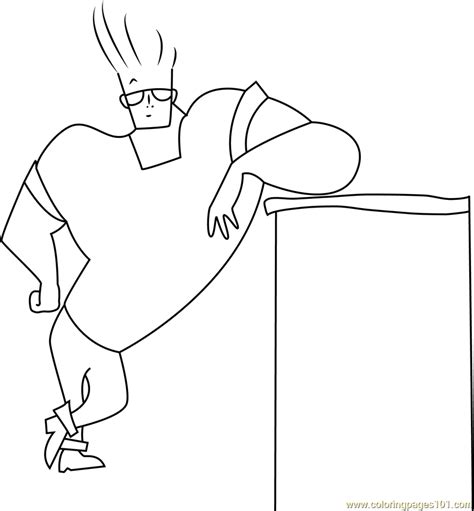 johnny bravo standing coloring page  johnny bravo coloring pages