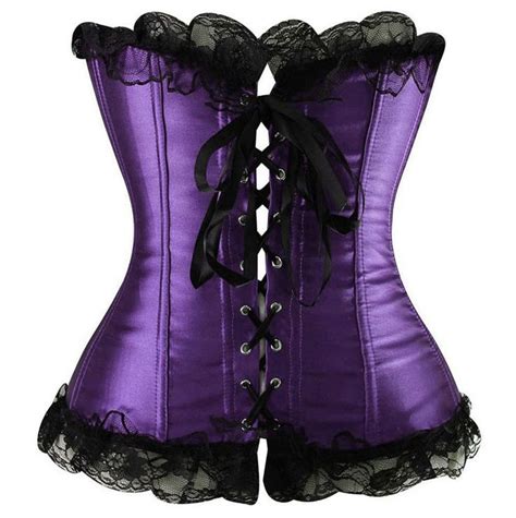 atomic purple heart satin overbust corset overbust corset purple