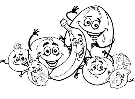 funny fruits coloring pages funny coloring pages kleurplaten voor