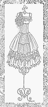 Coloring Dress Pages Adult Vintage Dresses Adults Lacy Color Girls Fashion Printable Books Template Mannequin Make Gown Short Para Redwork sketch template