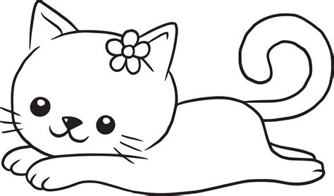 cute cartoon cat coloring pages