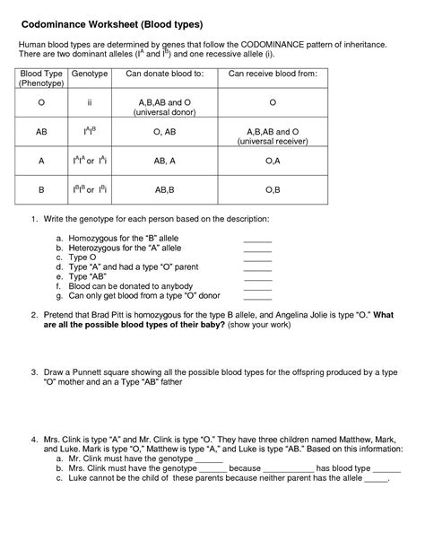multiple alleles worksheet answers times tables worksheets