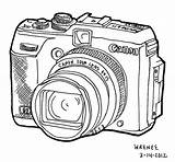 Camera Drawing sketch template
