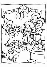 Birthday Coloring Pages Party sketch template