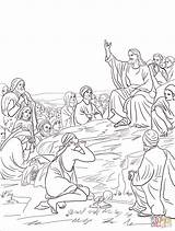 Mount Sermon Bergpredigt Ausmalbild Supercoloring Bloch Krippe Ausdrucken sketch template