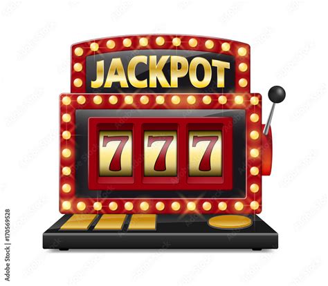 red slot machine wins  jackpot isolated  white background casino