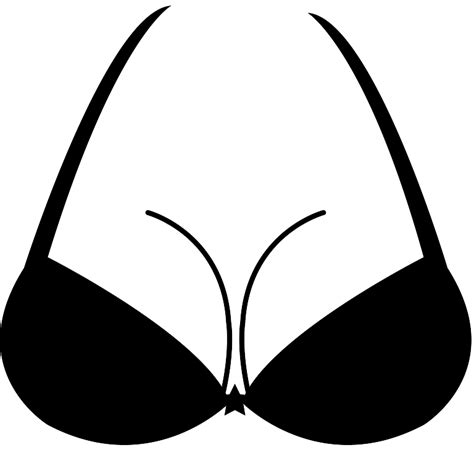 Bra And Breast Silhouette Free Vector Silhouettes