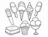 Ice Cream Coloring Pages Printable Kids sketch template