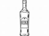 Alcohol Bottle Vodka Botella Dibujar Liquor Botellas Licor Pinch sketch template