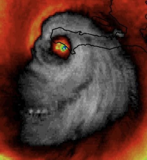 hurricane michael skull appears  eye  category  storm  florida daily star