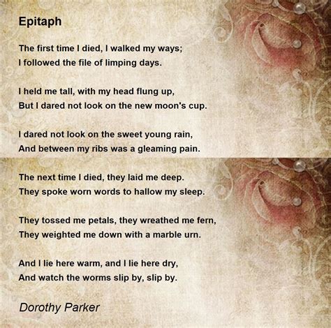 epitaph poem  dorothy parker poem hunter comments