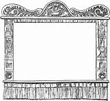 Shadow Puppet Theater Coloring Stage Theatre Pages Template Paper Show Movie Make Templates Curtain sketch template