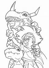 Digimon Pages Garurumon sketch template