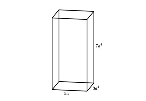 obtain  volume   rectangular box    length breadth  height