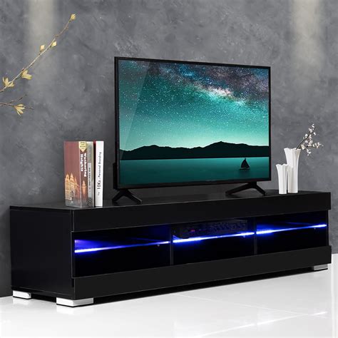 tv stand modern decorative cabinet  multi mode led lights