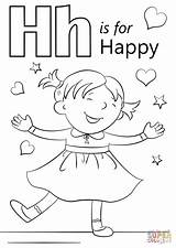 Coloring Letter Happy Pages Preschool Color Activities Printable Alphabet Crafts Sheets Colouring Kids Hh Worksheets Supercoloring Words Book Getcolorings Dot sketch template