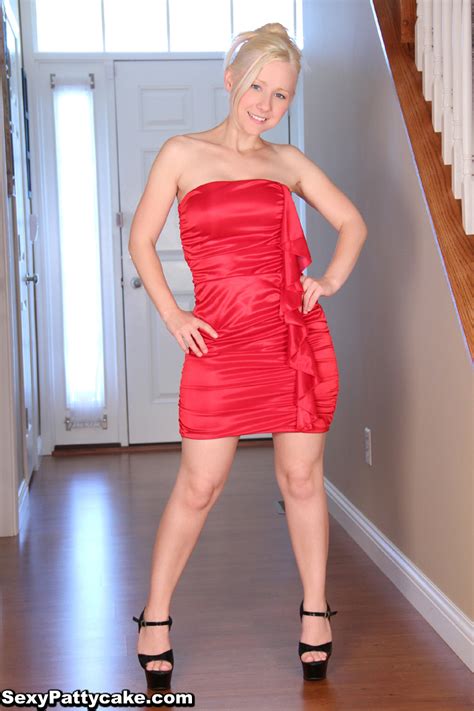 sexy pattycake pics red satin dress