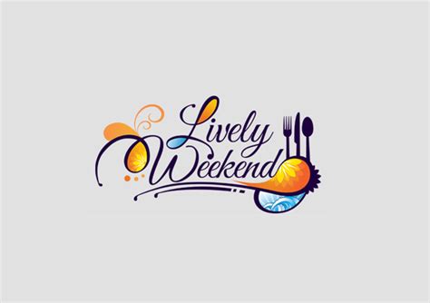 lively weekend logo design  behance