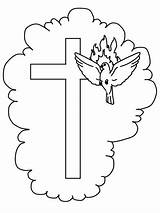 Pentecost Coloring Pages Bible Colouring Children Kids Color Print Dove Spanish Clipart Cross Book Mayo Library Clip Cartoon Popular Ws sketch template