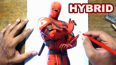 fortnite drawing hybrid   draw hybrid step  step tutorial