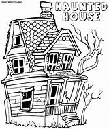 Haunted House Coloring Pages Print Colorings sketch template