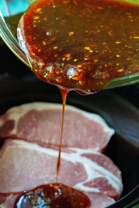 Slow Cooker Honey Garlic Pork Chops A Wicked Whisk