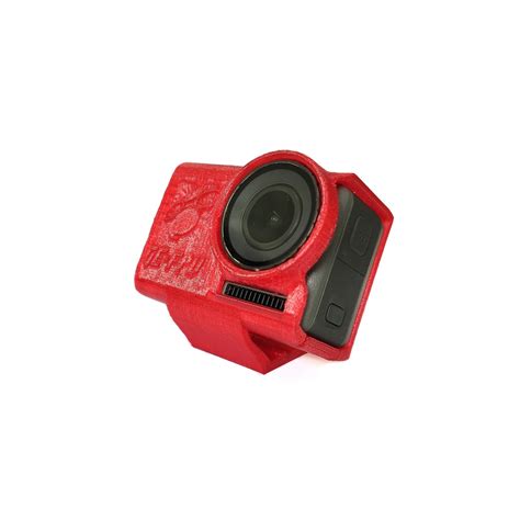 ge fpv  printed tpu inclined camera mount  degree protective case holder blackred  osmo
