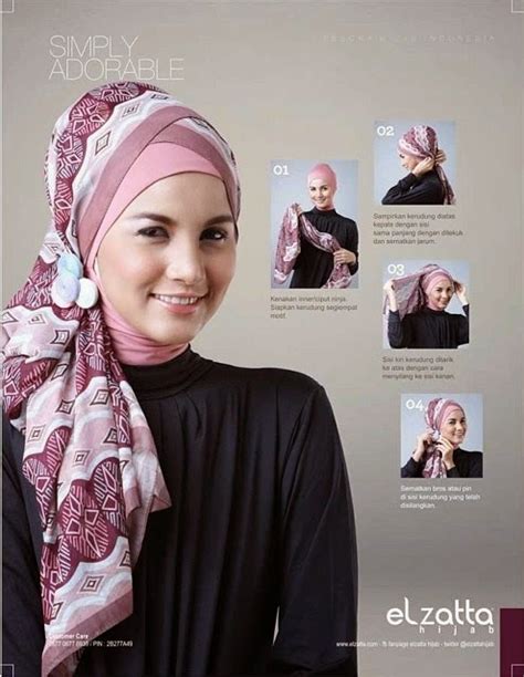 memakai kerudung elzatta segi empat terbaru model jilbab
