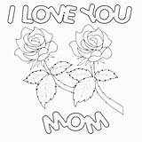 Mom Coloring Pages Valentines Happy Color Getcolorings sketch template