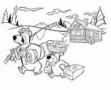 Boo Bear Coloring Yogi Pages Kids Disney sketch template