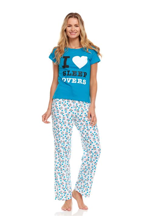 p womens pants set sleepwear pajamas woman short sleeve sleep nightshirt blue  walmartcom
