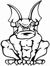 Gargoyle Coloring Cliparts Clipart Pages Cute Color Easy Halloween Library Clip Book Pattern Print Silhouette Drawing Scroll Saw Templates Familycrafts sketch template