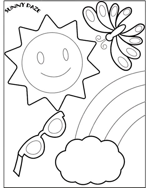 summer coloring pages  preschool coloring home