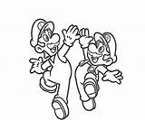 Luigi Mario Coloring Pages Super Color Printable Brothers Drawing Baby Getcolorings Popular Clipartmag Print Coloringhome sketch template