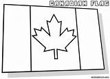 Coloring Flag Pages Canadian sketch template