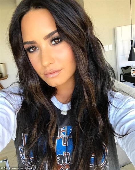 demi lovato shares a series of sexy selfies daily mail online