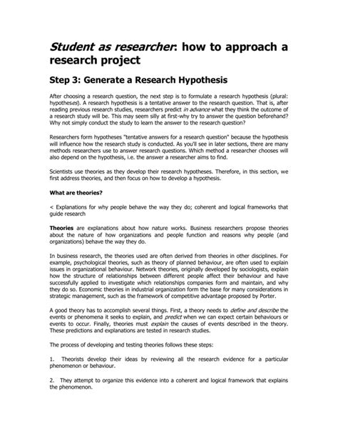 find  hypothesis   research study study poster