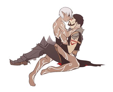 rule 34 cmnm color dragon age 2 elf fenris gay hawke male male only multiple males yaoi 778285