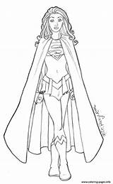Coloring Pages Supergirl Printable Superwoman Super Girl Superheroes Drawing Print Superhero Sheets Kids Hero Color Girls Women Books Adults Female sketch template