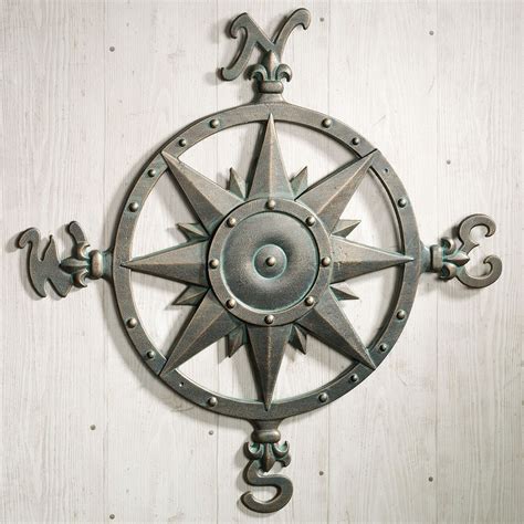 indoor outdoor nautical compass metal wall art nautical compass