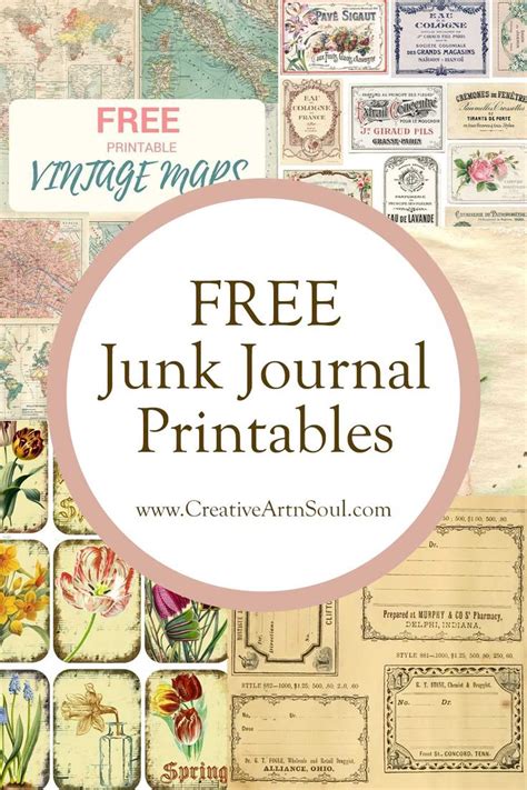 junk journal printables vintage style