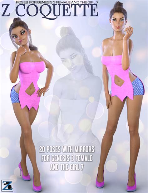 Z Coquette Poses For Genesis 3 Female And The Girl 7 Daz 3d