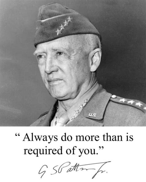 4 Star General George S Patton U S Army Autographed Quote Glossy 8x10