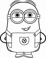 Minion Coloring Pages Bob Printable Color Print Cartoon Getcolorings Col Beautiful sketch template