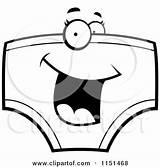 Underwear Clipart Cartoon Coloring Excited Character Cory Thoman Outlined Vector sketch template